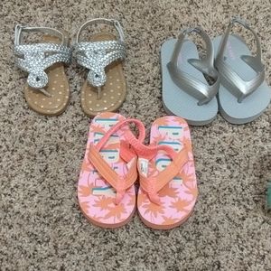 3 Pair Toddler Sandals sz 5 Summer Shoe Lot Bundle
